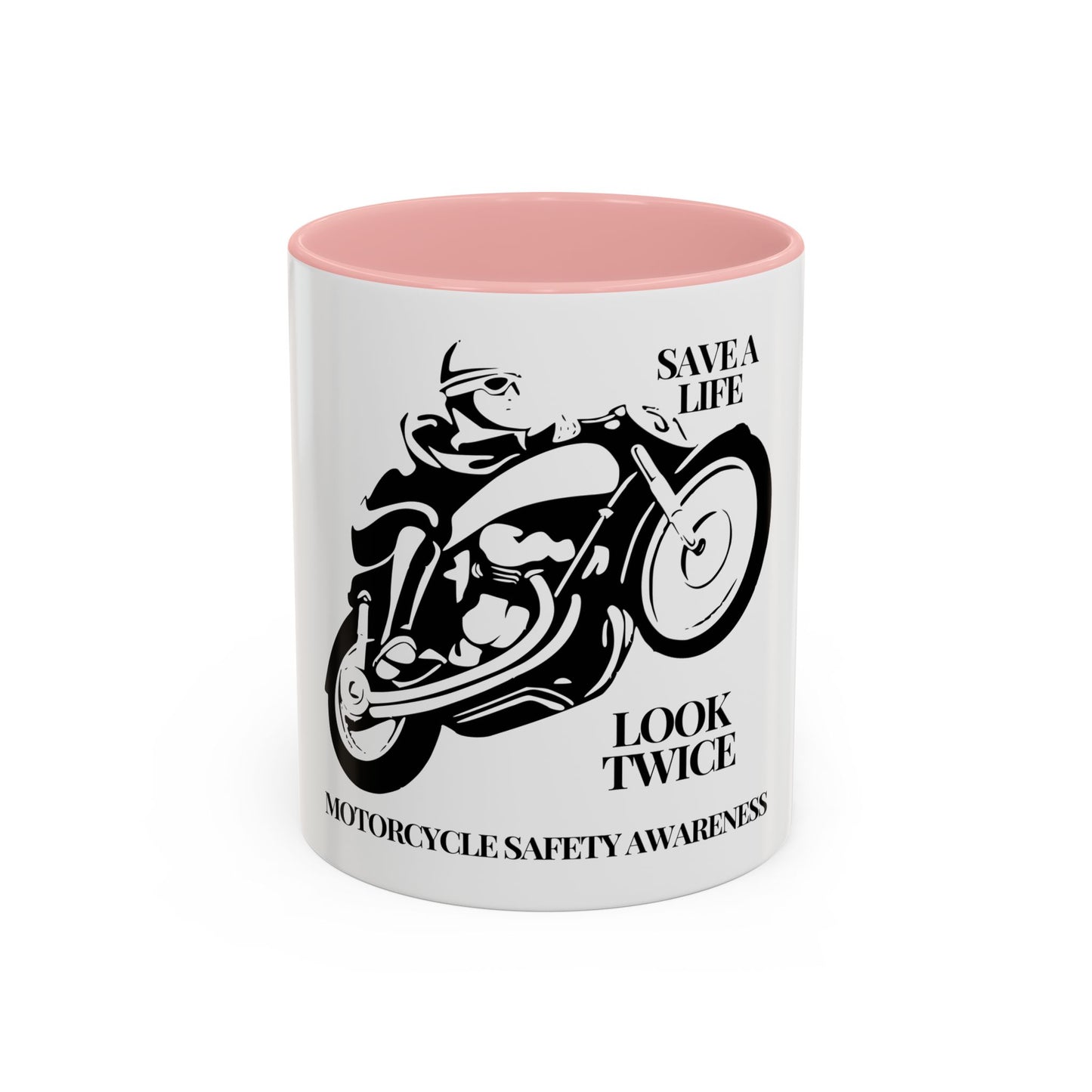 Motorcycle Safety Awareness Accent Coffee Mug (11, 15oz)