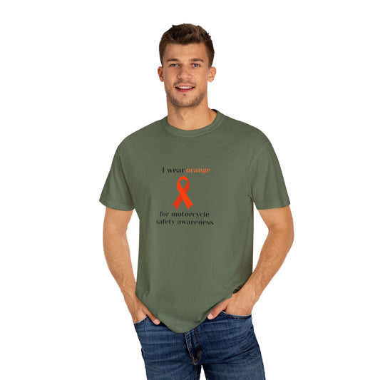 Motorcycle Safety Awareness Orange Ribbon Unisex T-shirt