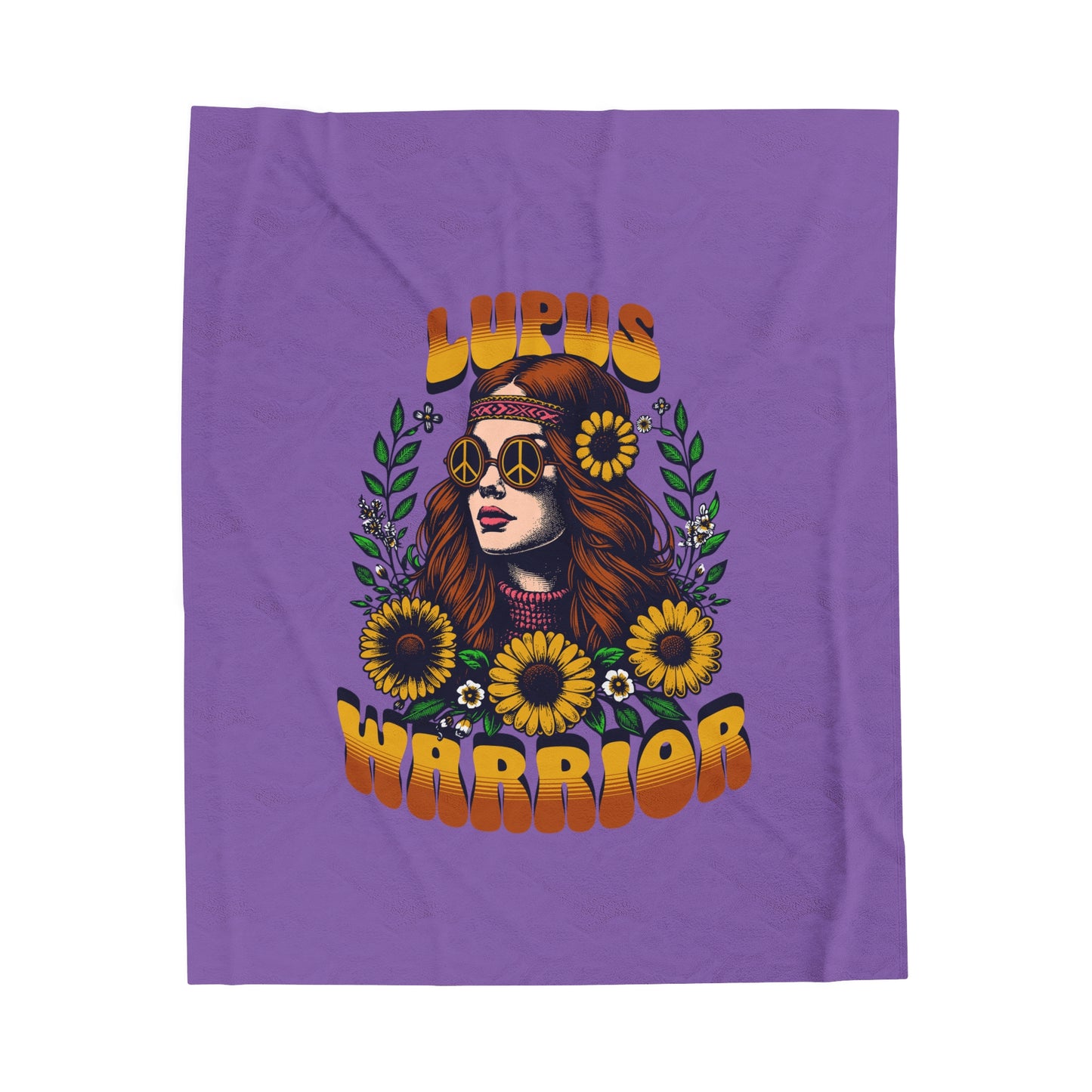 Lupus Warrior Velveteen Plush Blanket - Soft Supportive Throw for Awareness and Comfort