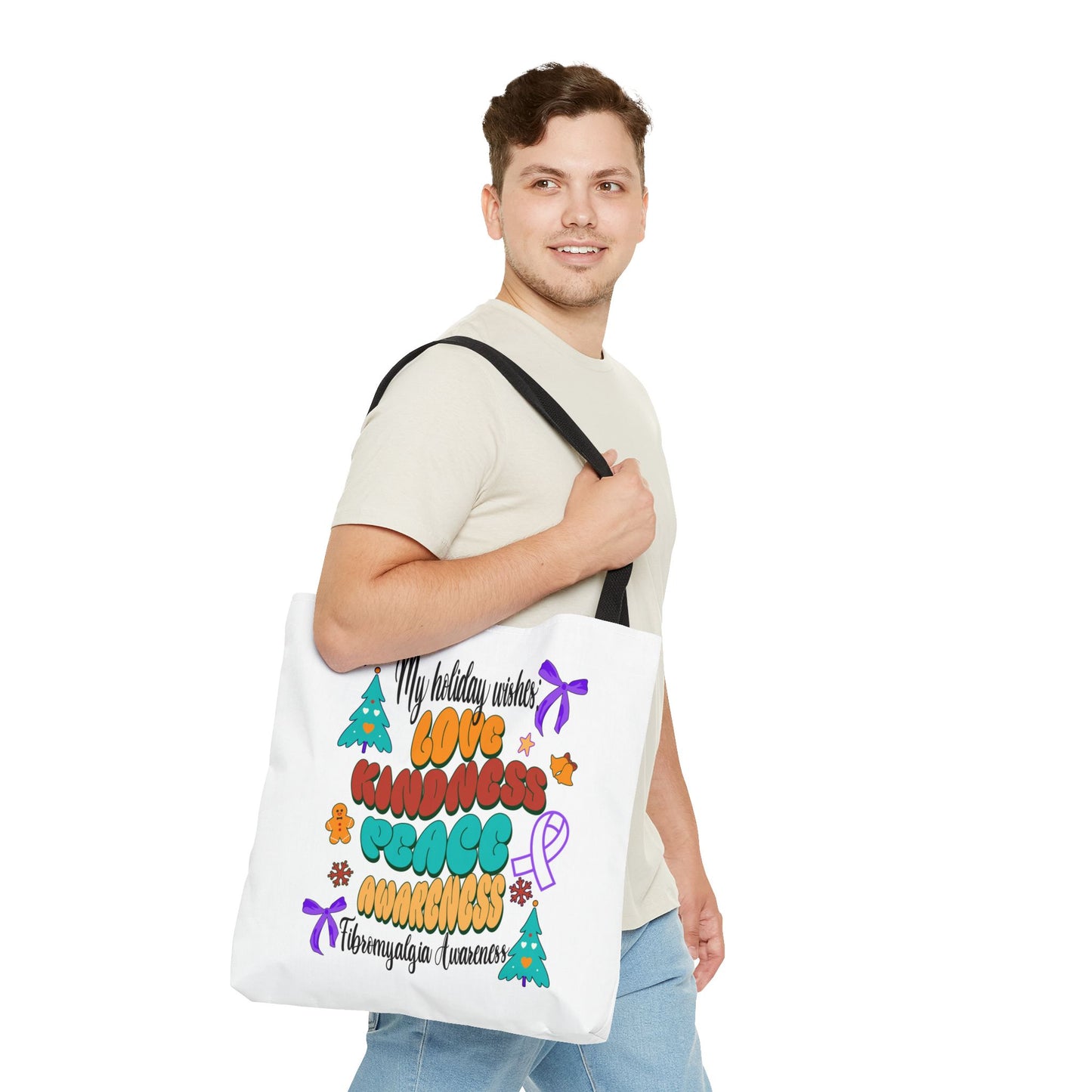Fibromyalgia Awareness Holiday Wishes Tote Bag