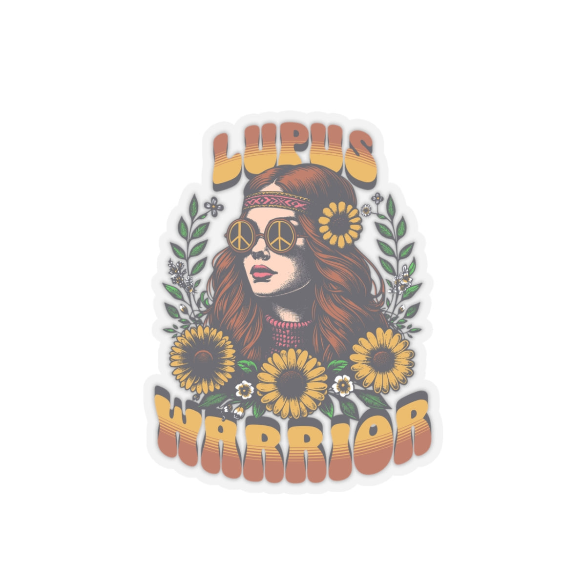 Lupus Warrior Kiss-Cut Stickers | Boho Inspired Floral Decals for Support & Awareness