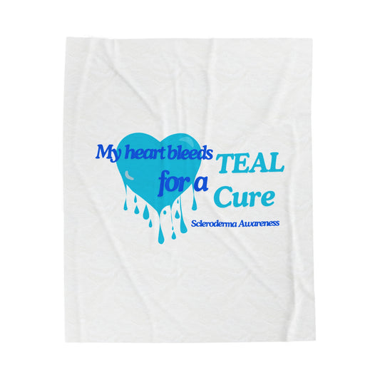 Velveteen Plush Blanket Scleroderma Awareness