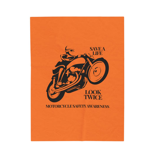 Motorcycle Safety Awareness Plush Blanket