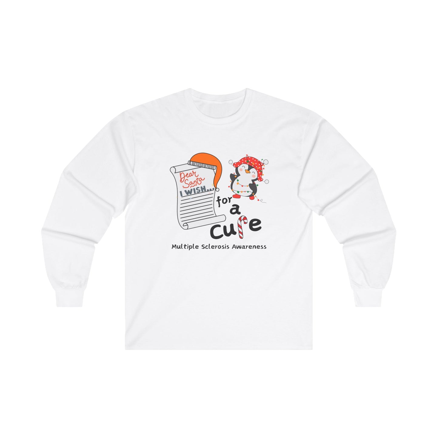 Unisex Ultra Cotton Long Sleeve Tee, Multiple Sclerosis Awareness, Holiday Gift Ideas
