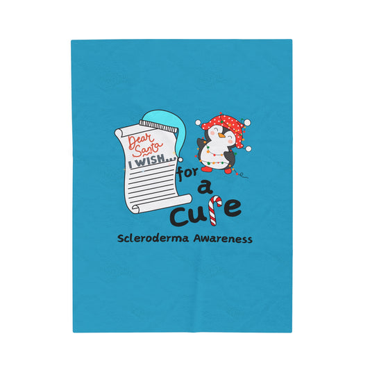 Velveteen Plush Blanket Holiday Gift Scleroderma Awareness