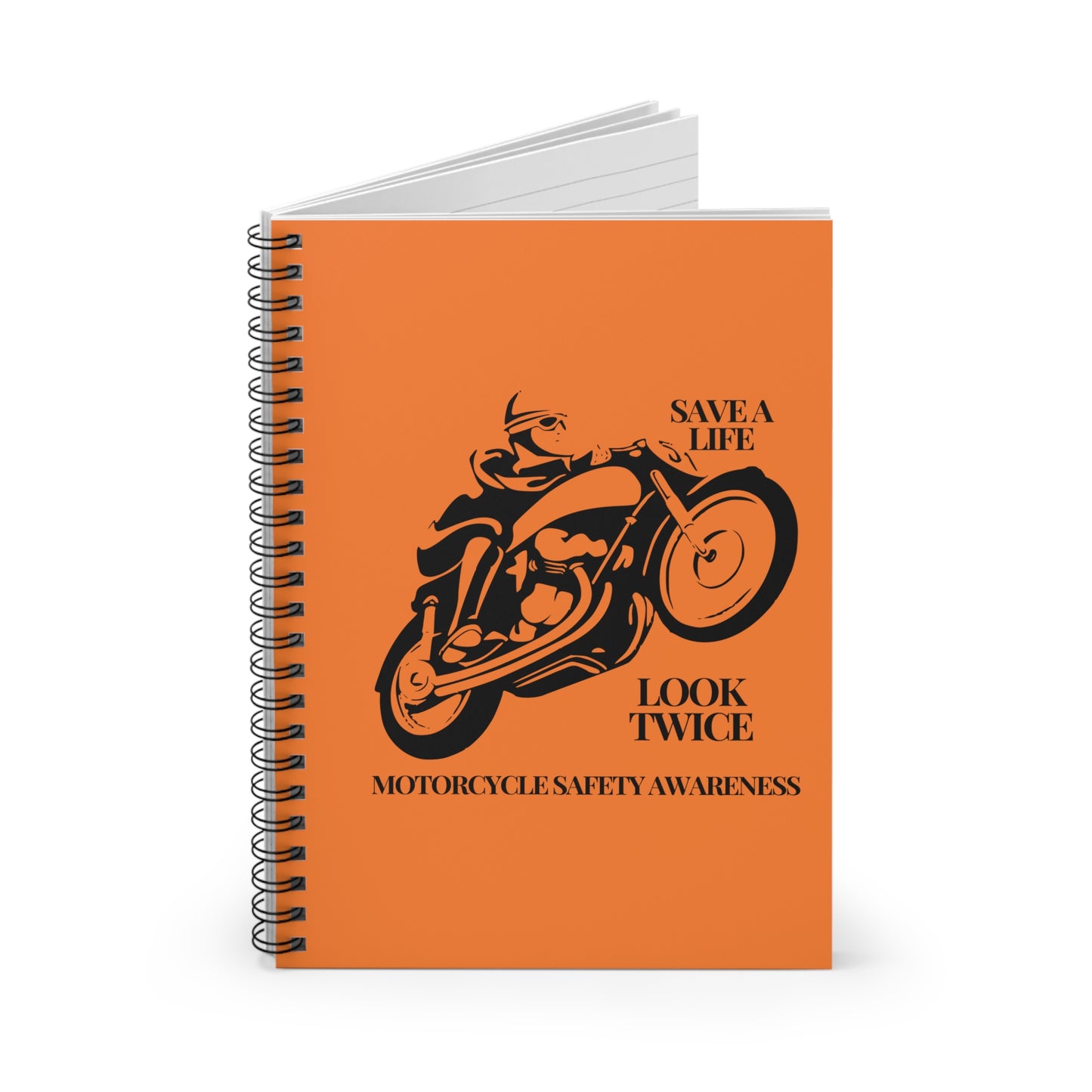 Motorcycle Safety Awareness Spiral Notebook - Ruled Line