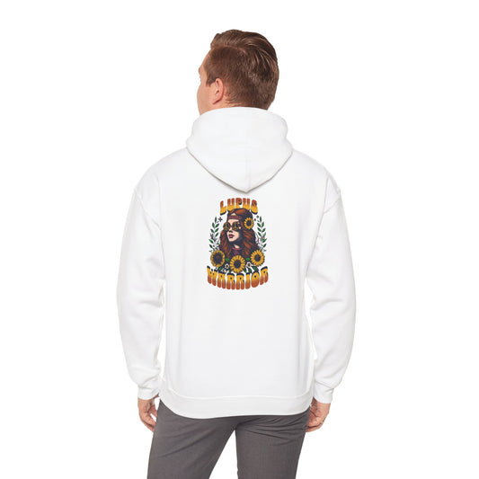 Lunar Warrior Hoodie - Unisex Heavy Blend™ Sweatshirt with Sunflower Design